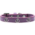 Mirage Pet Products Silver Anchor Widget Dog CollarLavender Size 12 631-22 LV12